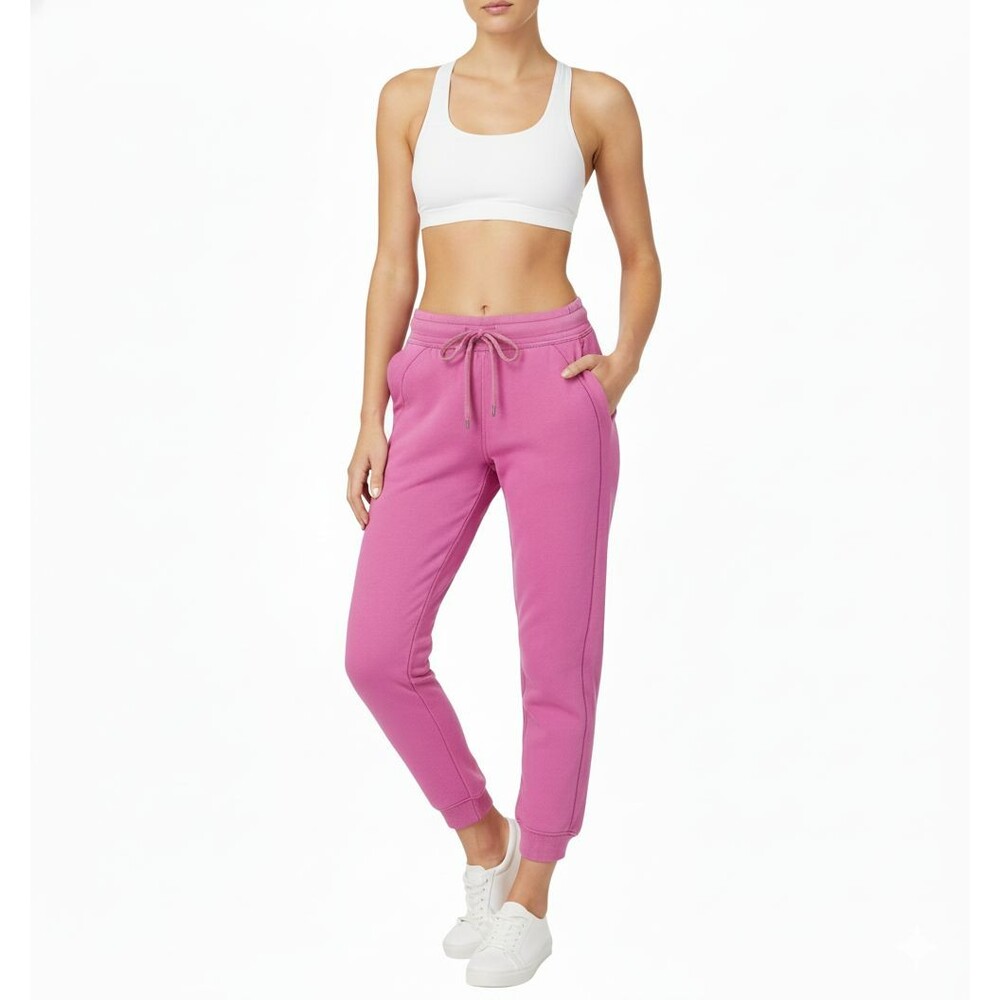 Lululemon Scuba High Rise Joggers 26" Cotton Terry Size 6 Pink Cozy Lounge